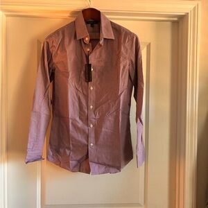 Banana Republic Red Checkered Dress Shirt